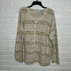 Design Options by Philip and Jane Gordon Ribbon Knit Cardigan Sweater size 1X