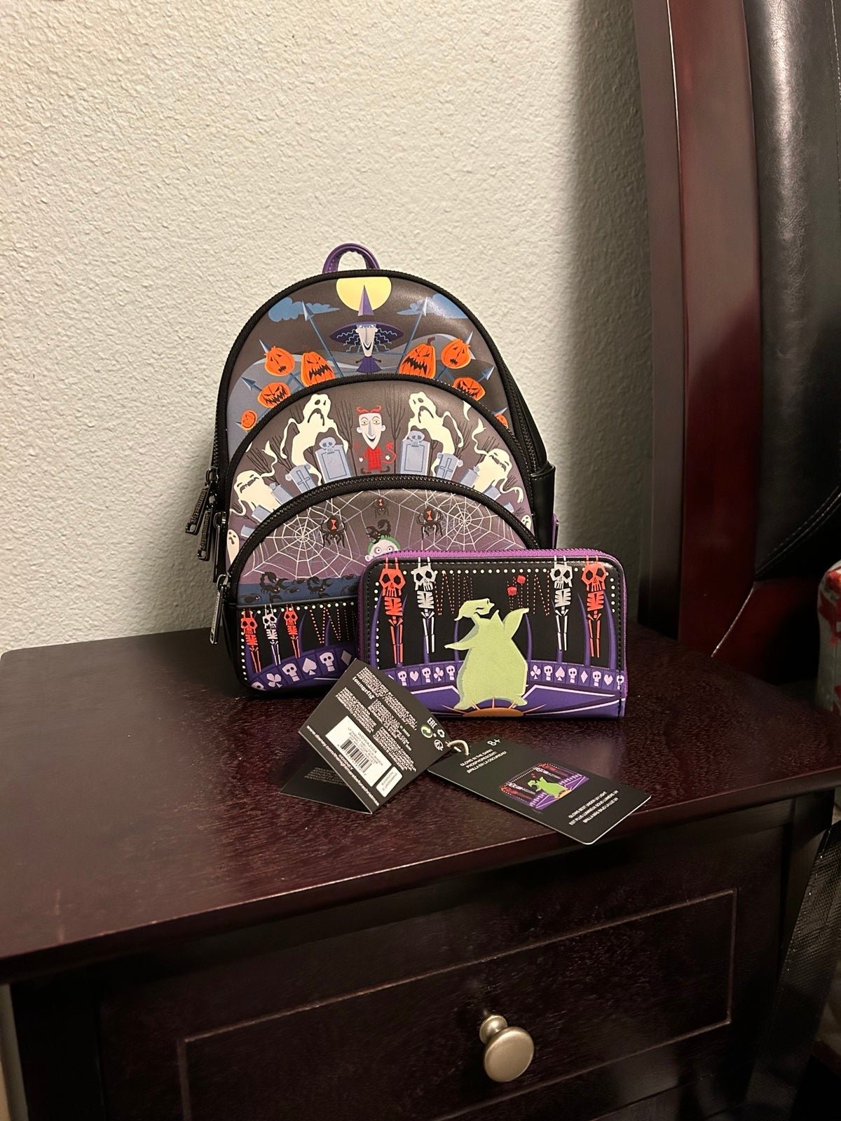 Loungefly nightmare before Christmas backpack and wallet