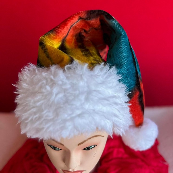 Handcrafted Tie-Dye Santa Hat