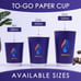 1000 pieces Jesotyl 16oz Thermoguard Disposable Paper Coffee Cups with Lids