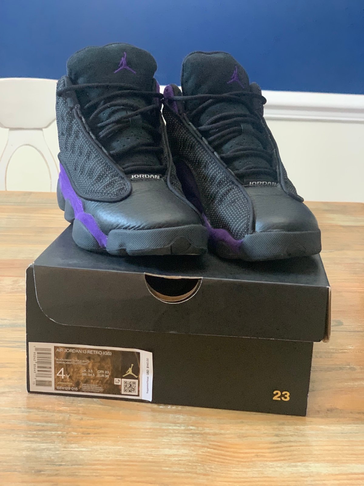 Jordan 13 Retro Court Purple Size 4 Youth