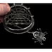 Glam Goth Spider Hinge Bracelet Ring Attached With Chain