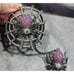 Glam Goth Spider Hinge Bracelet Ring Attached With Chain