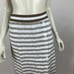 J Jill Linen Side-Button Maxi Skirt Elastic Waist Striped Pockets Women Large