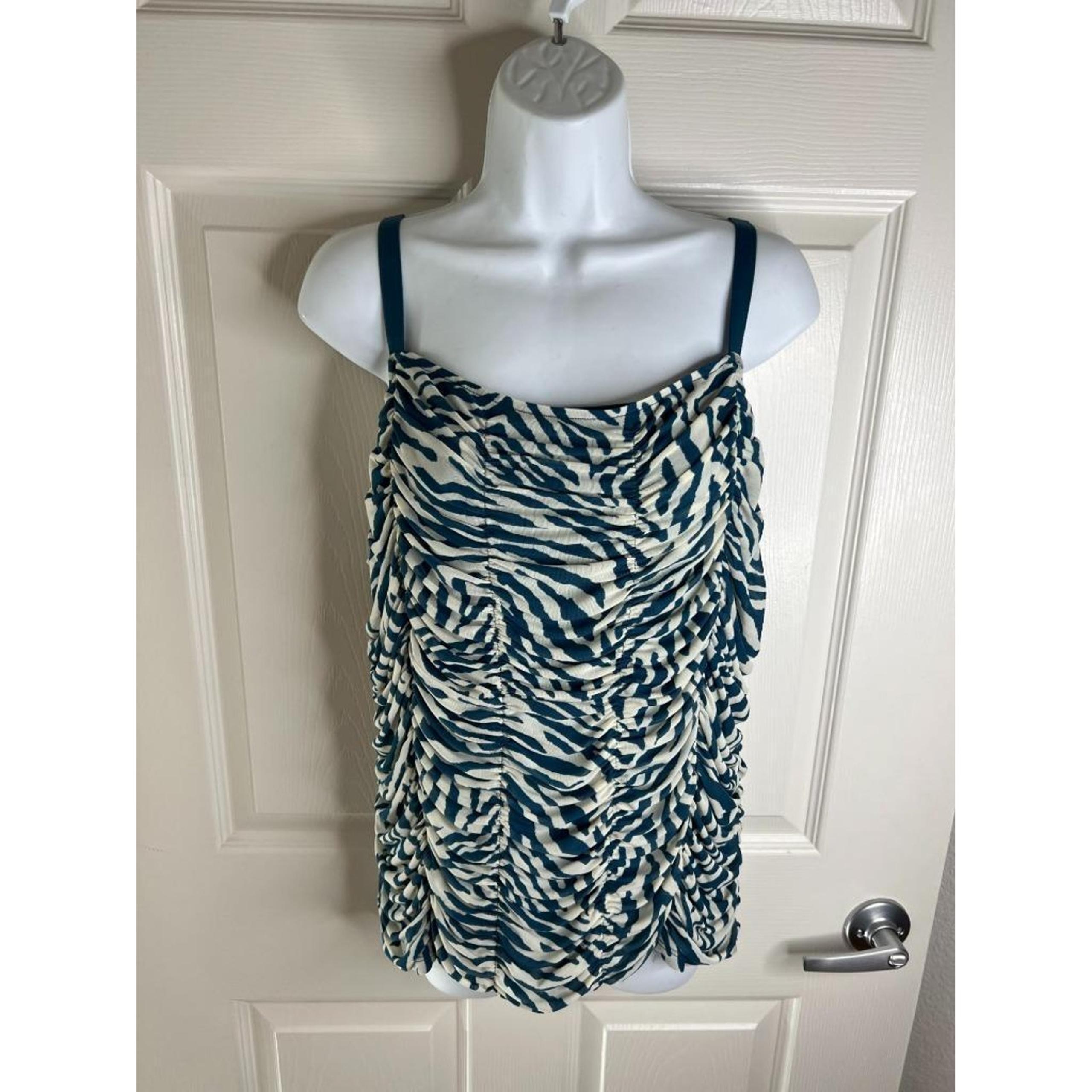 Torrid Women's Stretch Mesh Cropped Shirred Zebra Print Cami NEW~ Size 2 (18-20)