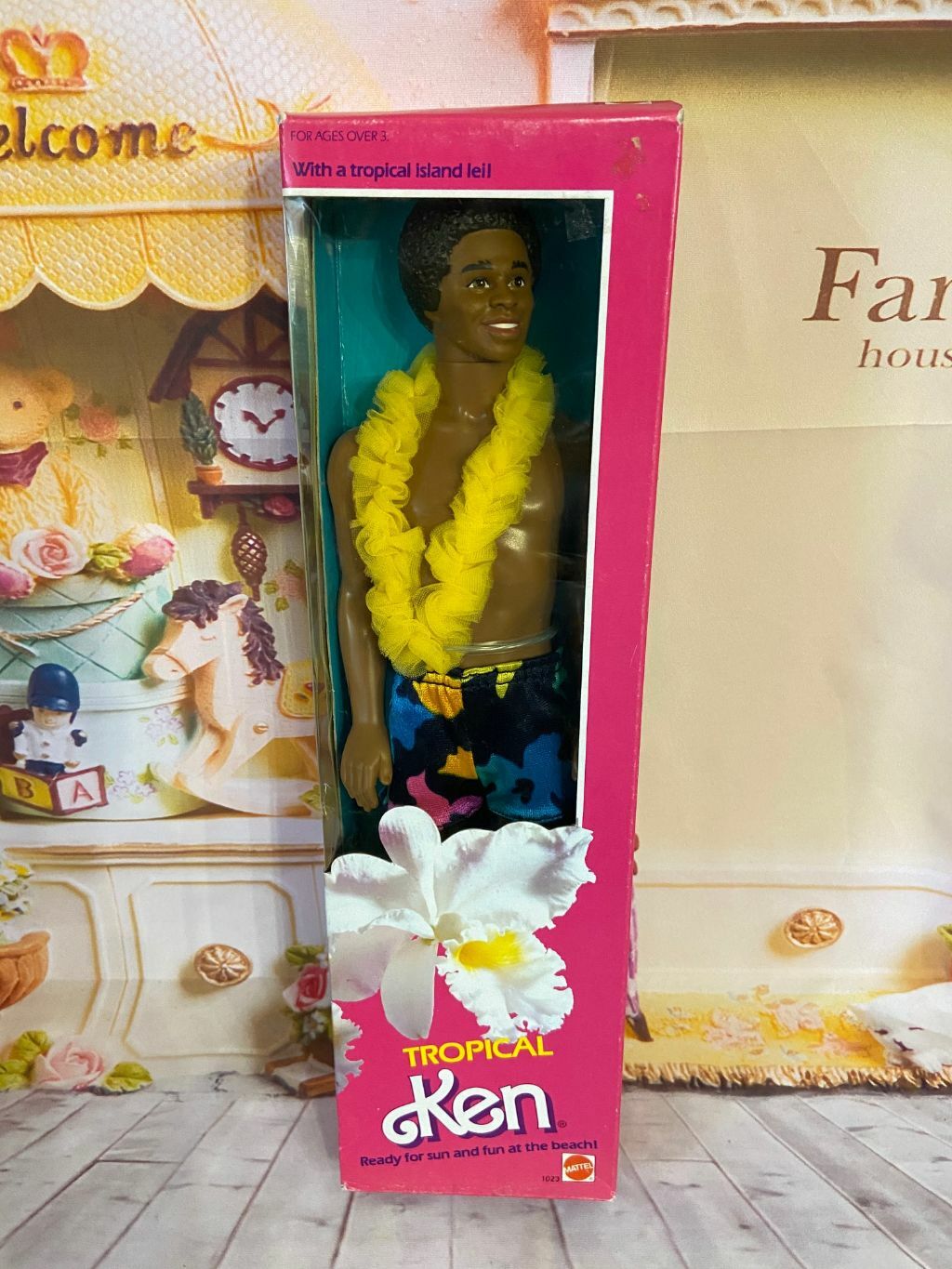 VTG Barbie Ken African American Tropical Ken Doll Black Mattel NRFB 1985