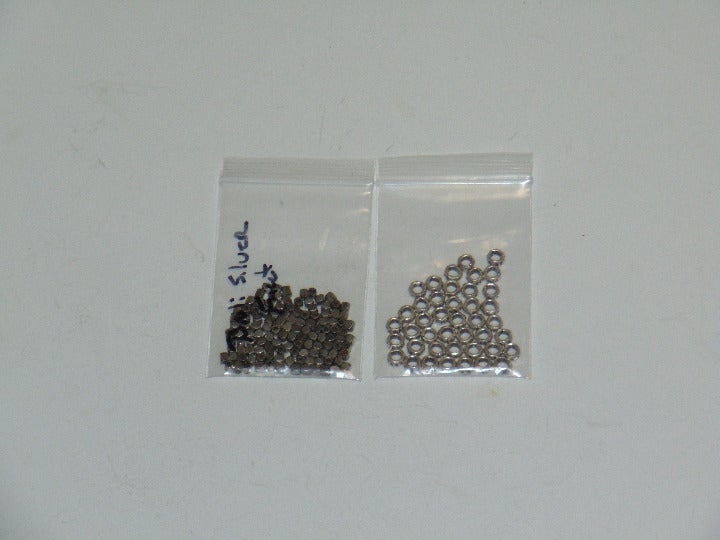 Bali &Thai Silver Bead Vintage Variety .925 Silver Tested Lot of 2 NOS