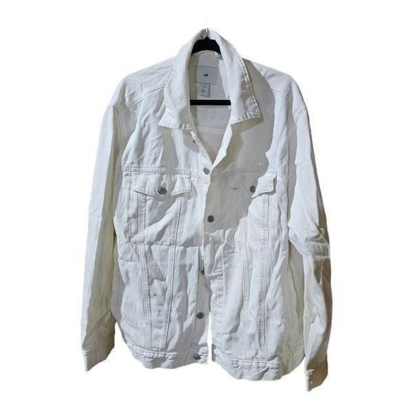 H&M x KEITH HARING White Denim Jacket - Size Large
