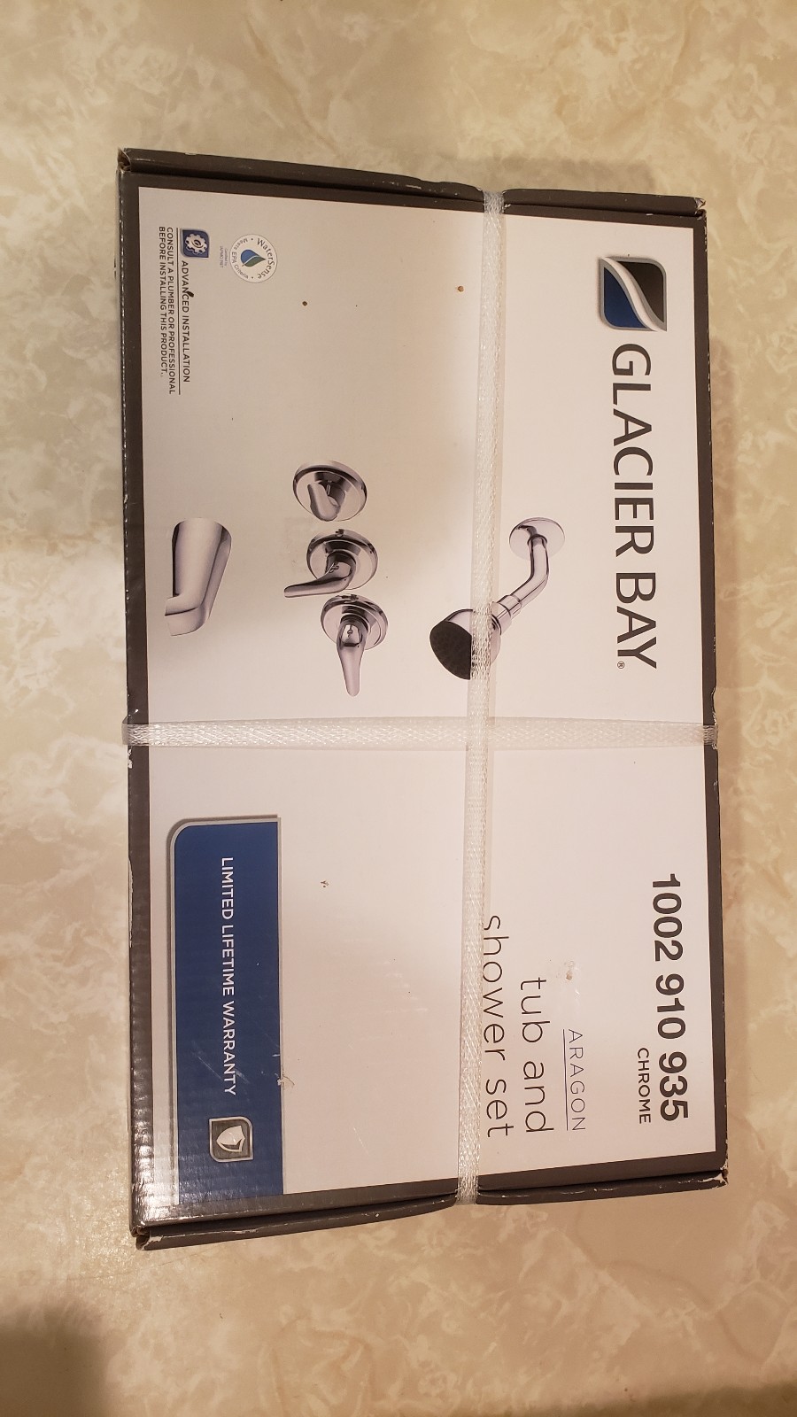 Glacier Bay Aragon tub & shower set chrome brand new sealed