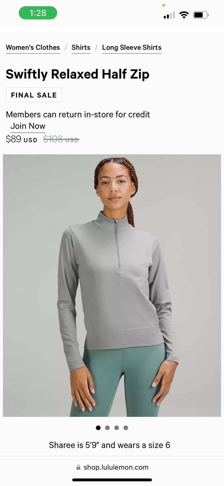 ❤️SOLD❤️Lululemon Swiftly Relaxed Half Zip
