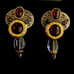 Vintage Red and Purple Michal Golan Earrings