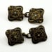Vintage damascene tie tack clips cuff links chain cufflinks