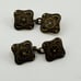 Vintage damascene tie tack clips cuff links chain cufflinks