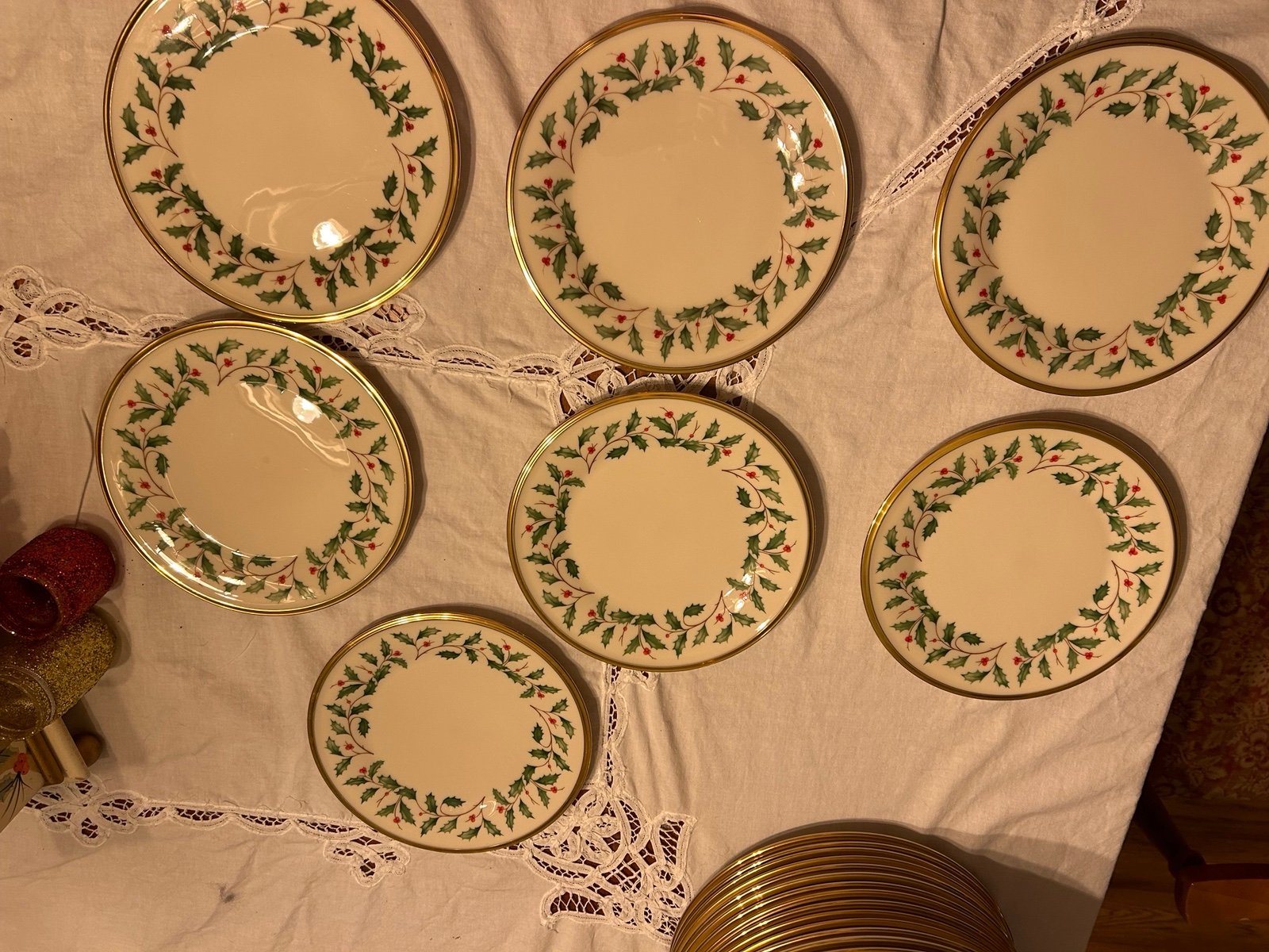6 vintage dimension collection Lenox dessert plates