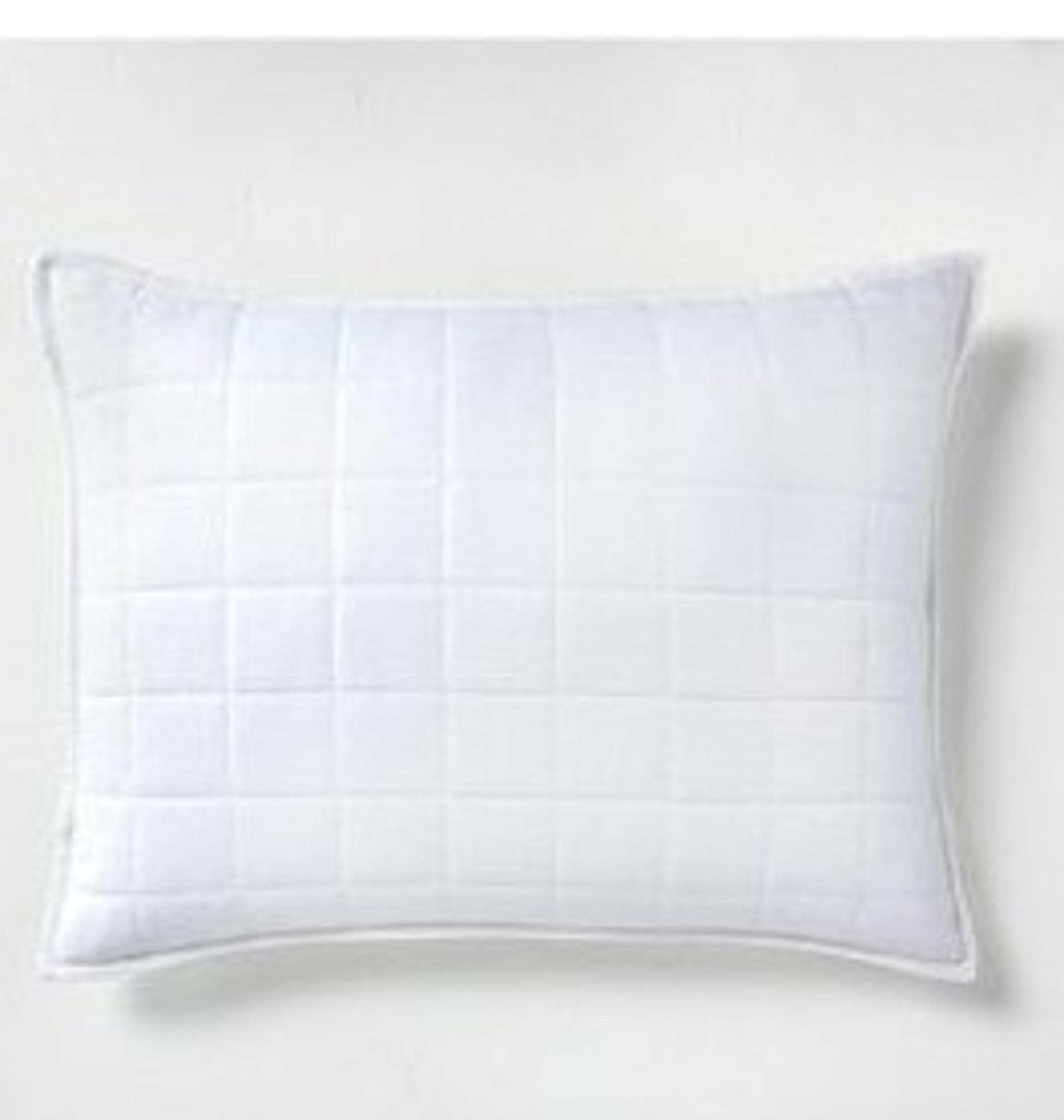 Standard Heavyweight Linen Blend Quilt Pillow Sham White - Casaluna™
