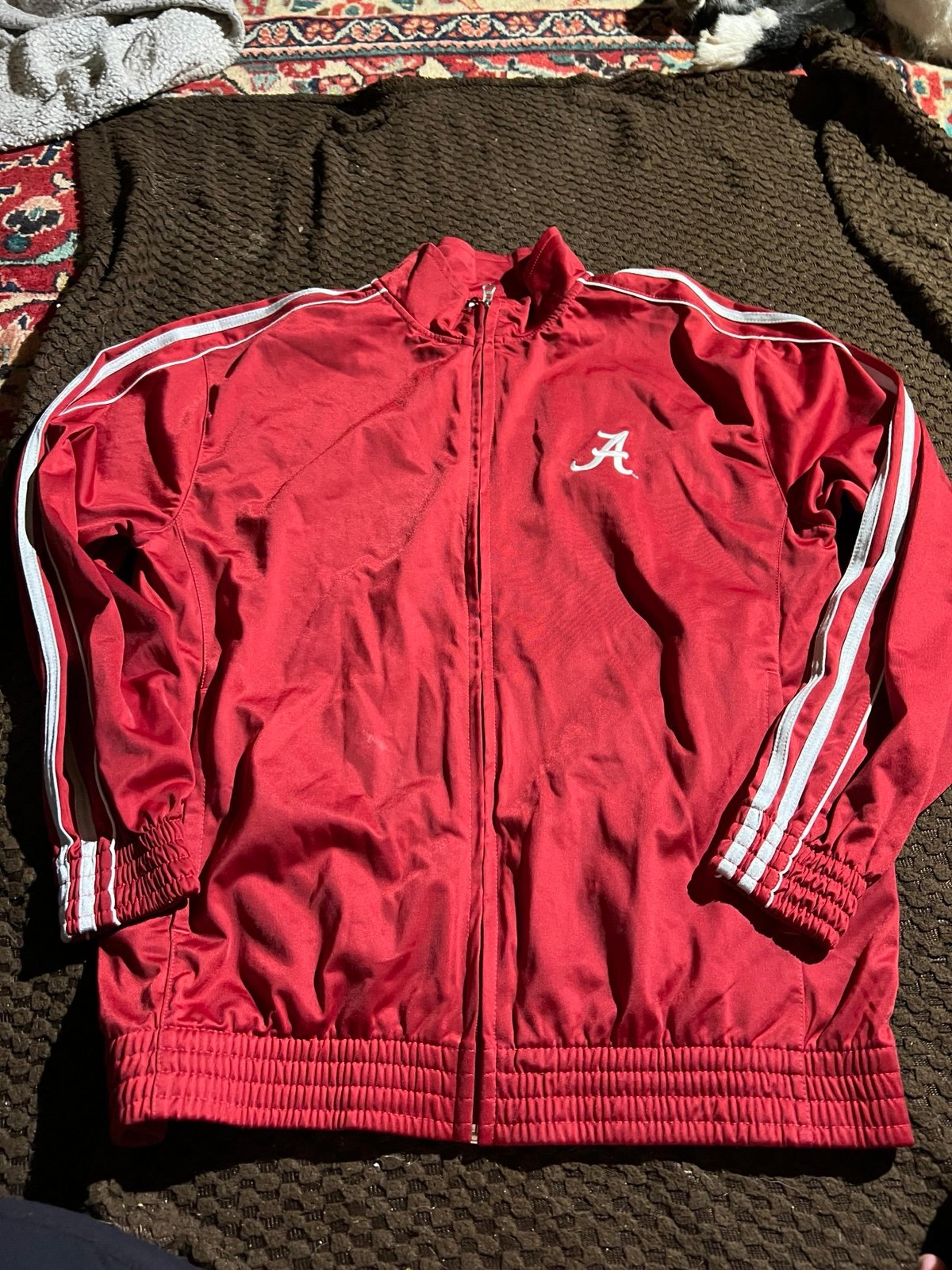 Alabama Crimson Tide Medium Red Full Zip Athletic Track Jacket