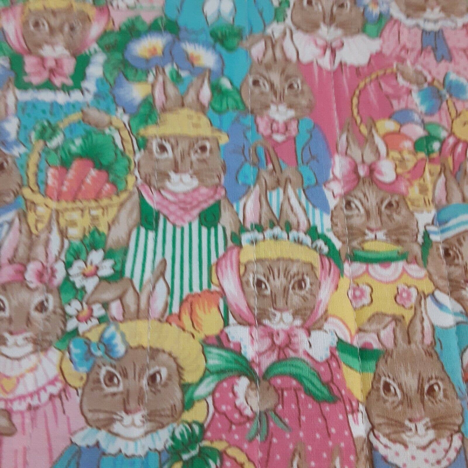 Bunny Family Easter 8 Setting Placemat & Napkin Set Whimsical Festive