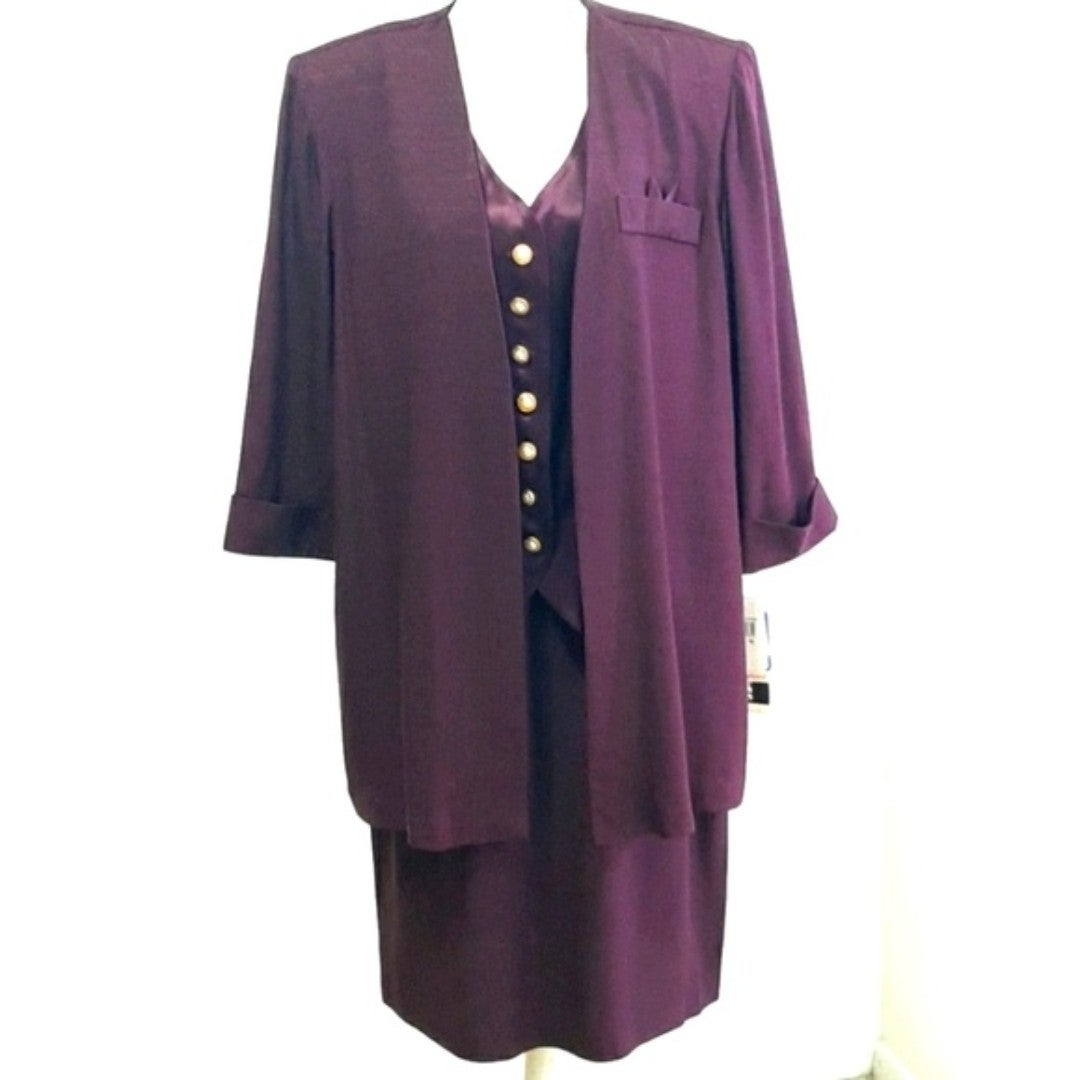 Perceptions eggplant skirt suite