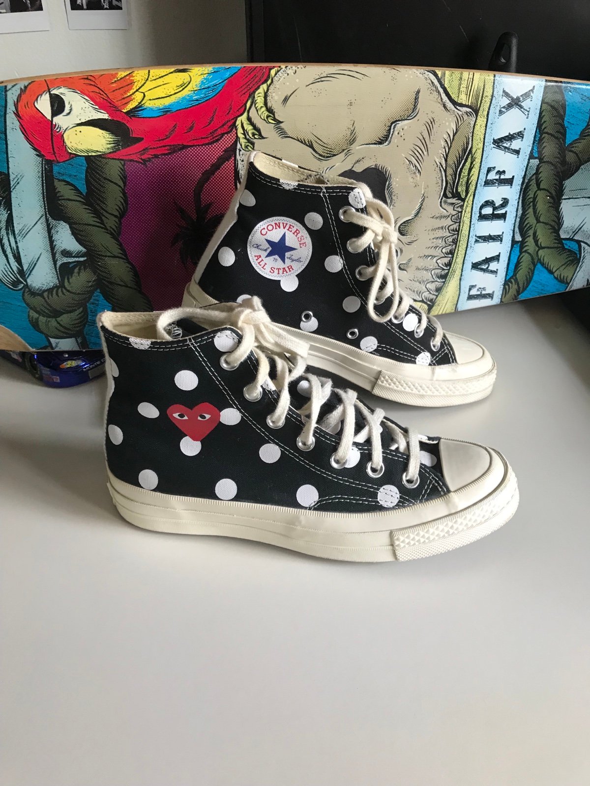 Converse comme des garcons polka dot Women’s Sz 7