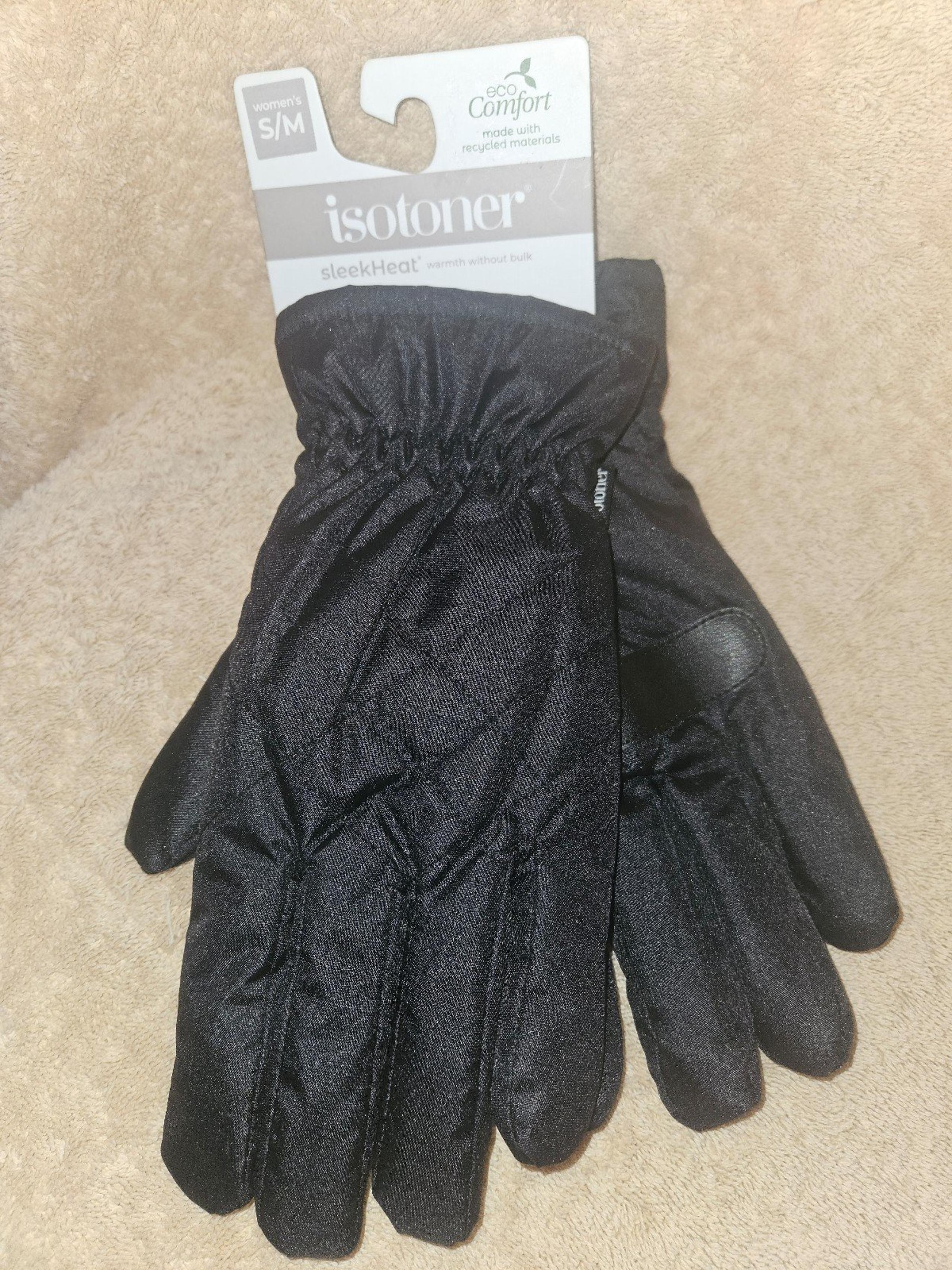 New Isotoner Women's Sleek Heat Gloves L XL