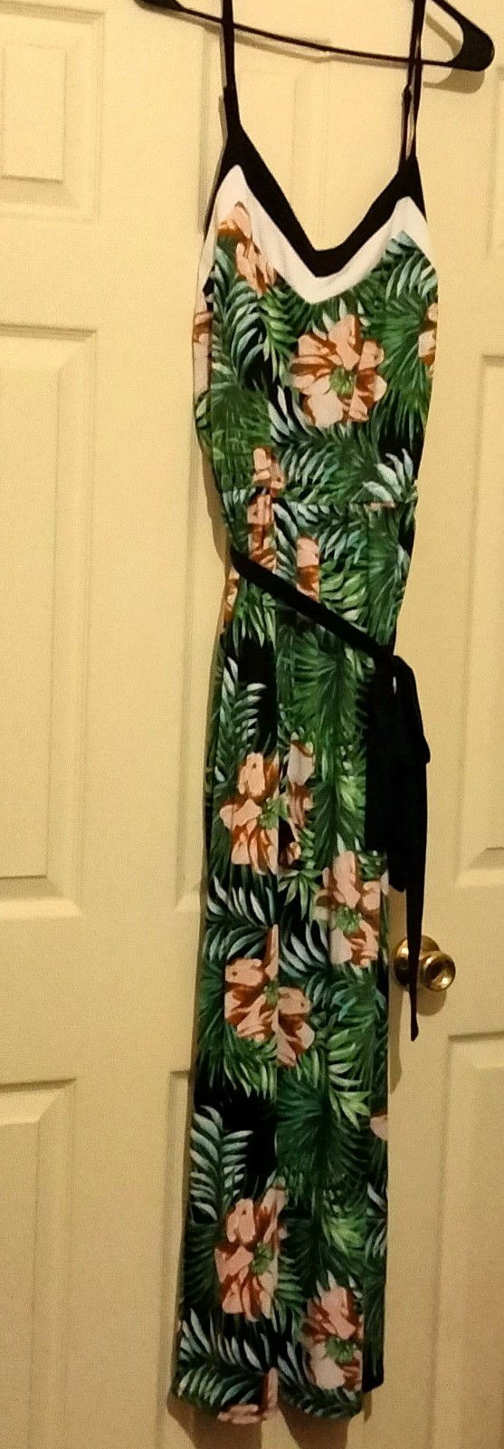 Multicolored Harlow and Rose Jumpsuit with Spaghetti Straps