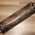 LRG Rusty Aged 27 Primitive Farmhouse Footed Metal Centerpiece Trough Tray