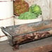 LRG Rusty Aged 27 Primitive Farmhouse Footed Metal Centerpiece Trough Tray