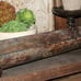 LRG Rusty Aged 27 Primitive Farmhouse Footed Metal Centerpiece Trough Tray
