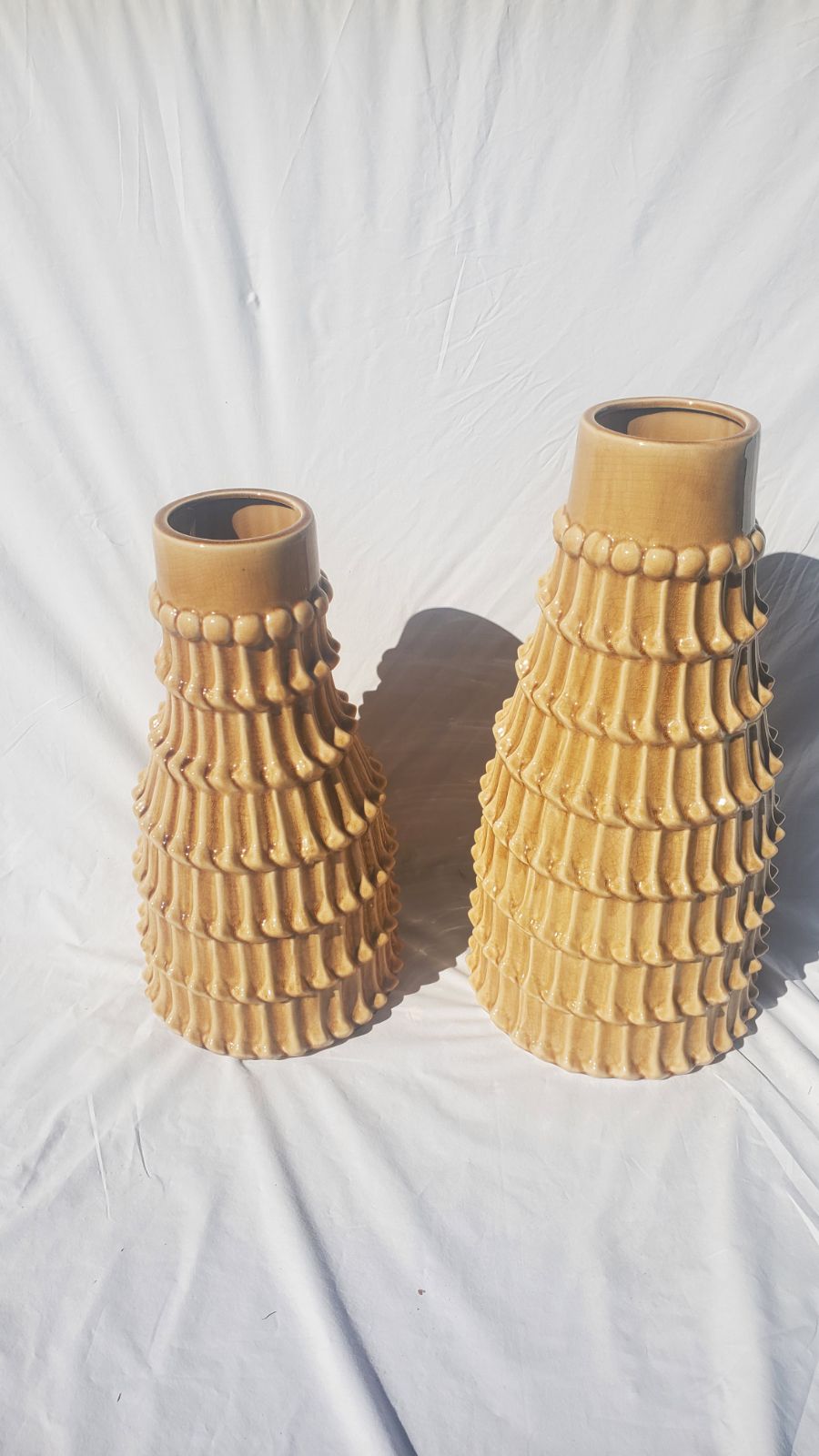2pc Pottery Vase