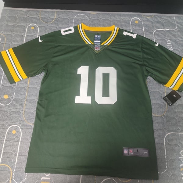 Men's ＃10 Jordan Love Green Bay Packers Jersey