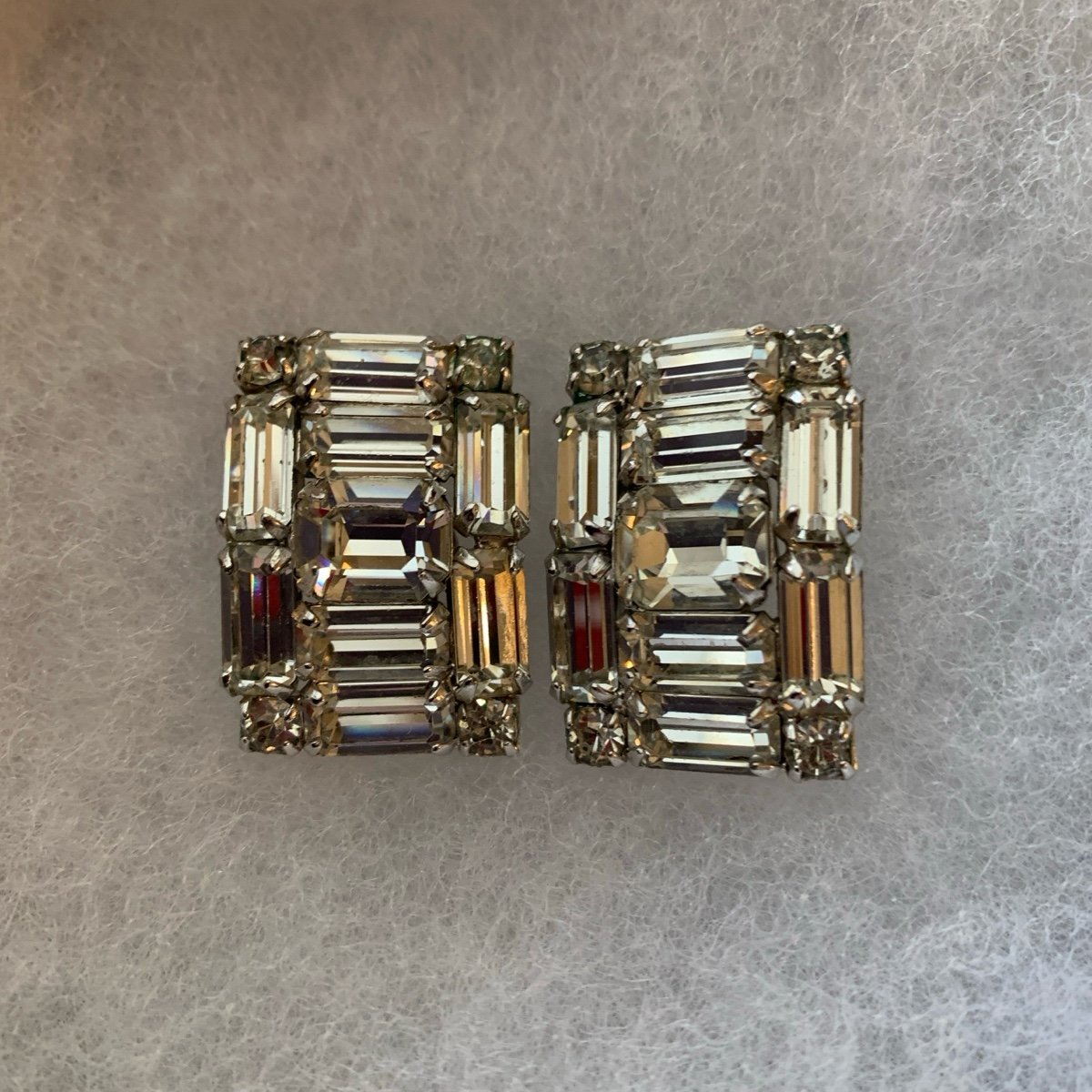 Vintage Weiss Statement Rhinestone Earrings