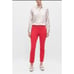 Raffaello Rossi Womens Flat Front Mid-Rise Penny 6/8 Cropped Pants Crimson Size