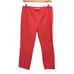 Raffaello Rossi Womens Flat Front Mid-Rise Penny 6/8 Cropped Pants Crimson Size
