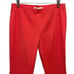 Raffaello Rossi Womens Flat Front Mid-Rise Penny 6/8 Cropped Pants Crimson Size