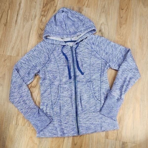 Gap Fit Purple Variegated Zippered Athletic Hoodie Medium