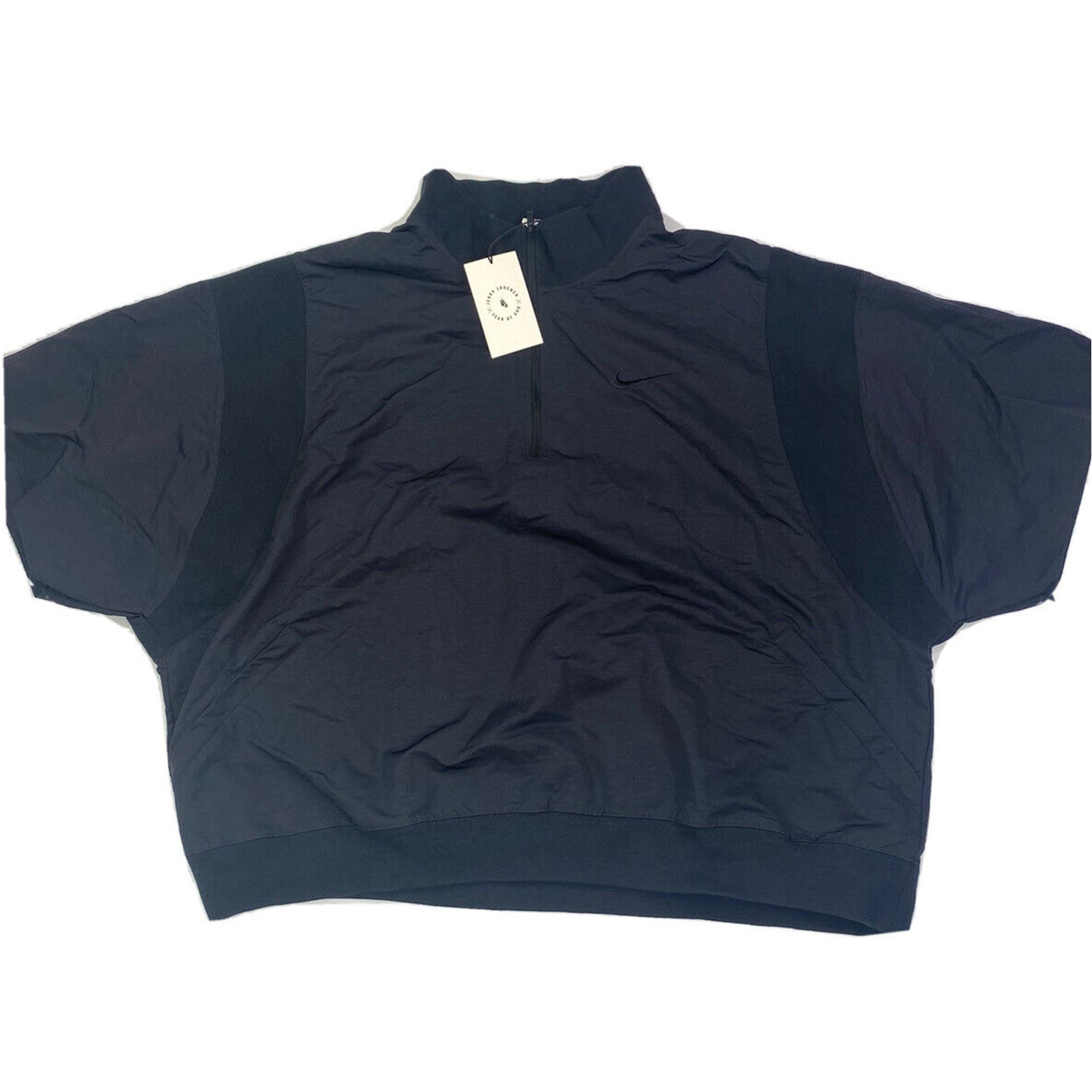 Nike X Air Fear of God Short Sleeve Jacket Black 1/2 Zip NWT Size XXL