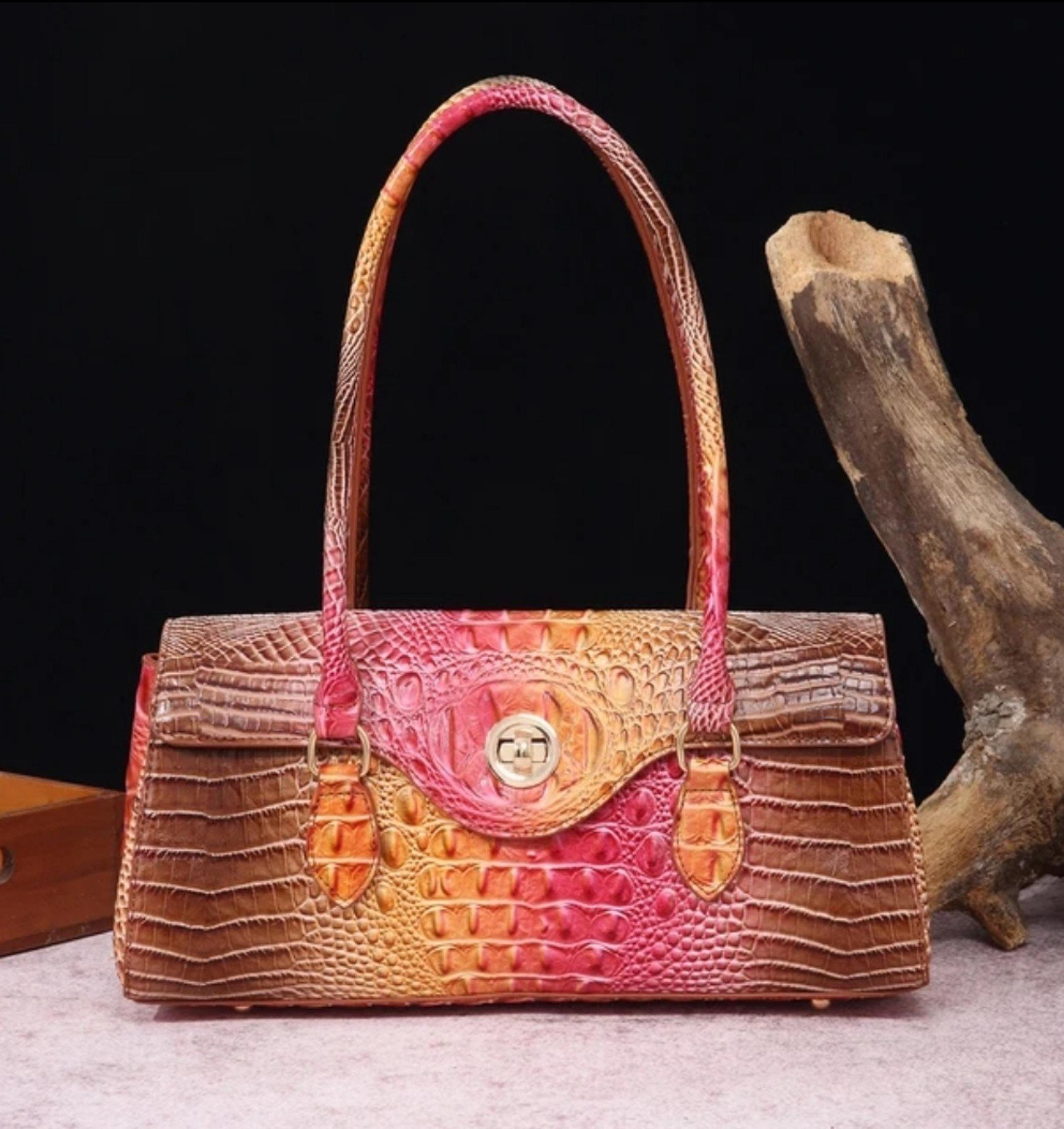 New Crocodile Embossed Leather Handbag