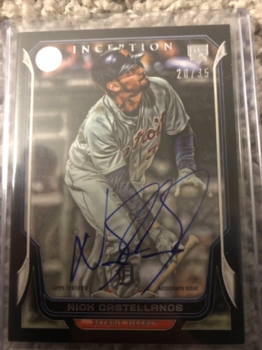 Nick Casellanos inception rookie autograph /35