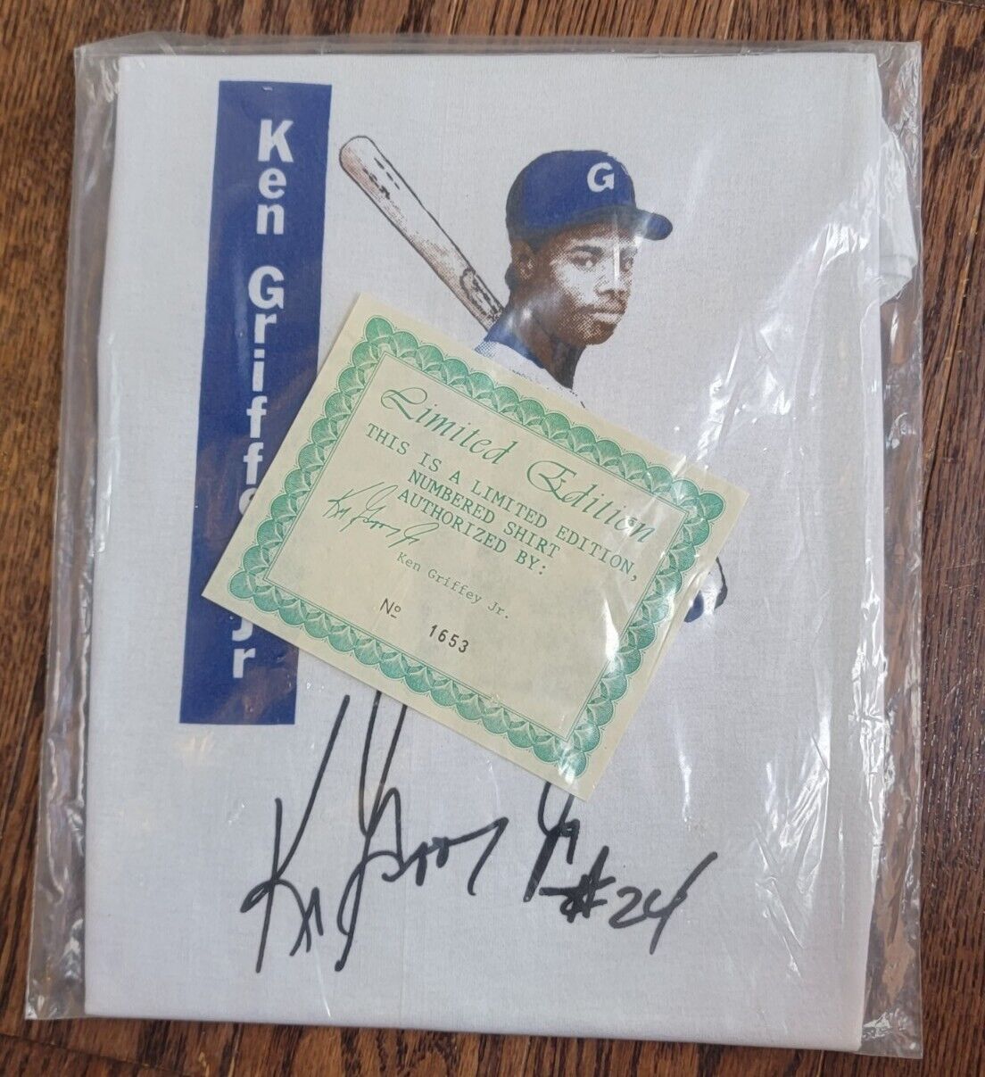 Limited Ed. Ken Griffey Jr. Numbered Shirt w/Certificate Vtg 1989 NEW, Youth M