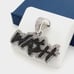 925 Sterling Silver Plated CZ Pendant, EVBRS354