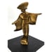 Vintage Bronze Geisha Figurine Sculpture With Kimono & Hat je231