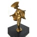 Vintage Bronze Geisha Figurine Sculpture With Kimono & Hat je231