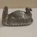 Pottery Barn metal pewter turkey covered butter dish thanksgiving