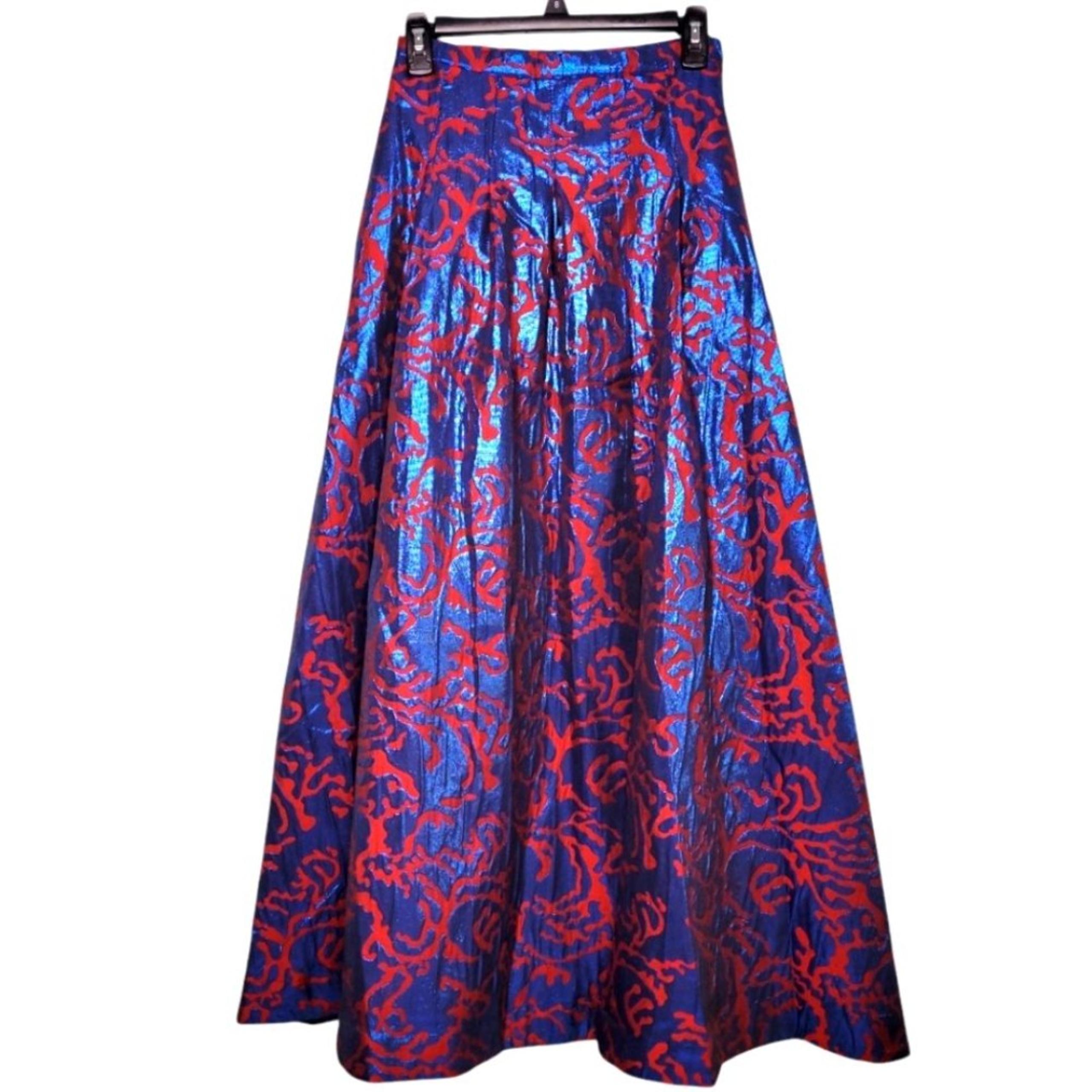 Maeve Anthropologie Maxi Skirt Formal Size 2 XS Shimmery Pockets Long Zip NWT