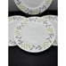 Corelle Vitrelle Garden Sketch Green/Black Leaves 10 3/4 Dinner Plate Set of 4
