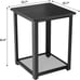 Side Table Living Room Bedroom Sturdy Metal Frame Rustic End Table