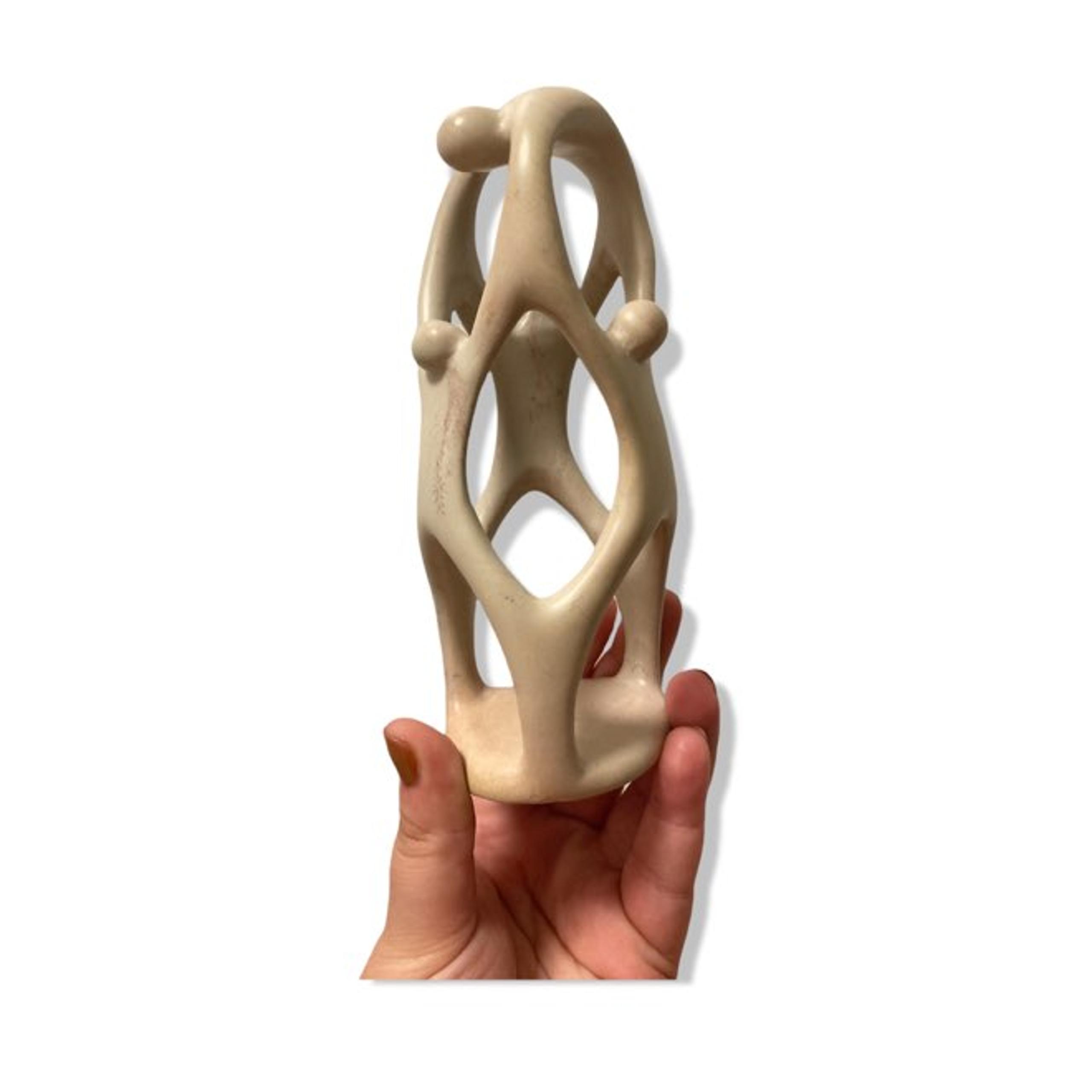 Vtg Handcarved Soapstone Family