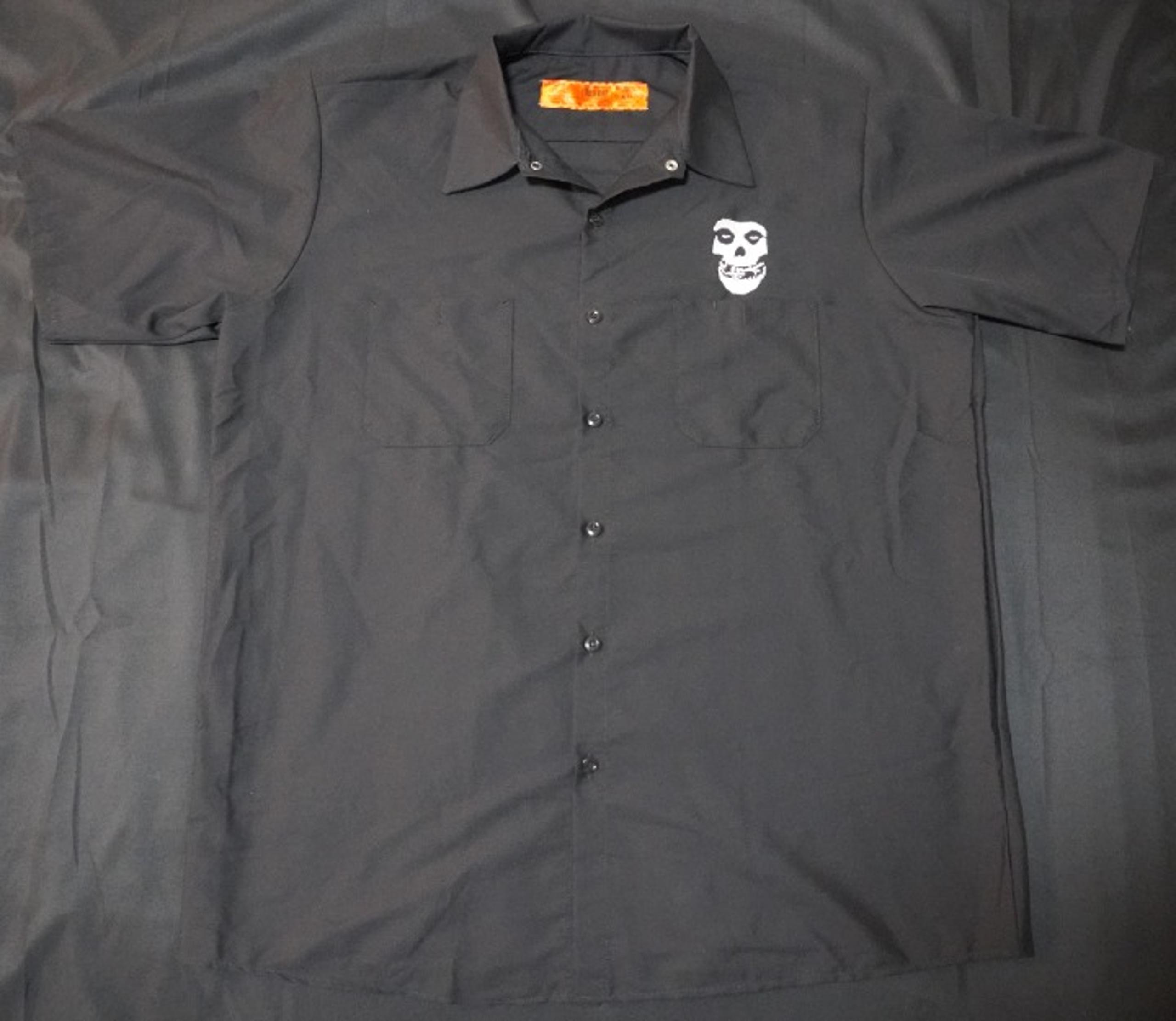 New Misfits Crimson Ghost Mens Button Down Work Shirt Size XXL