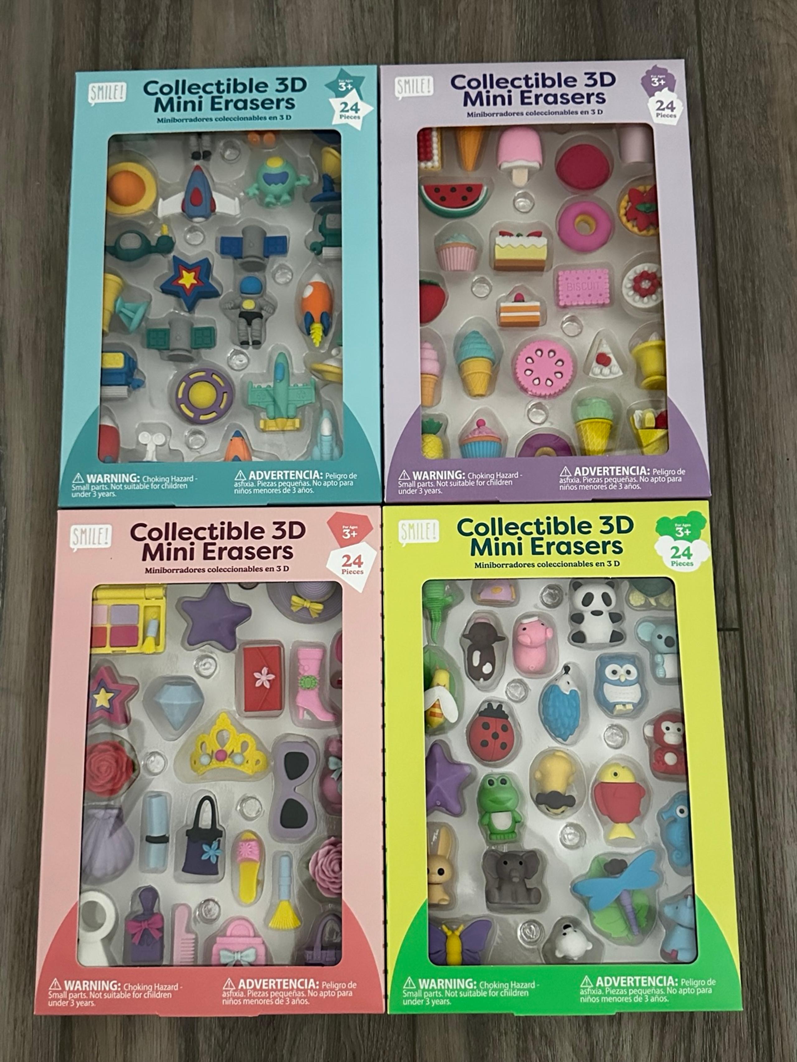 PICK ANY 2 Collectible 3D Mini Erasers Sets