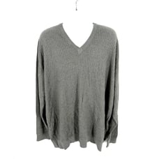 Cutter & Buck Mens 4X Ribbed Gray V-Neck Pullover Sweater Soft & Warm NWT 135